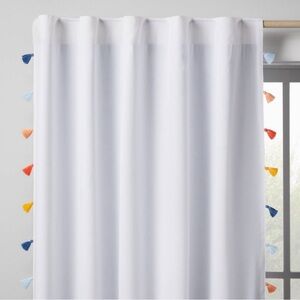 PILLOWFORT Blackout Curtains w/Colored Tassels | Set of 2 | Retails for $27 Each
